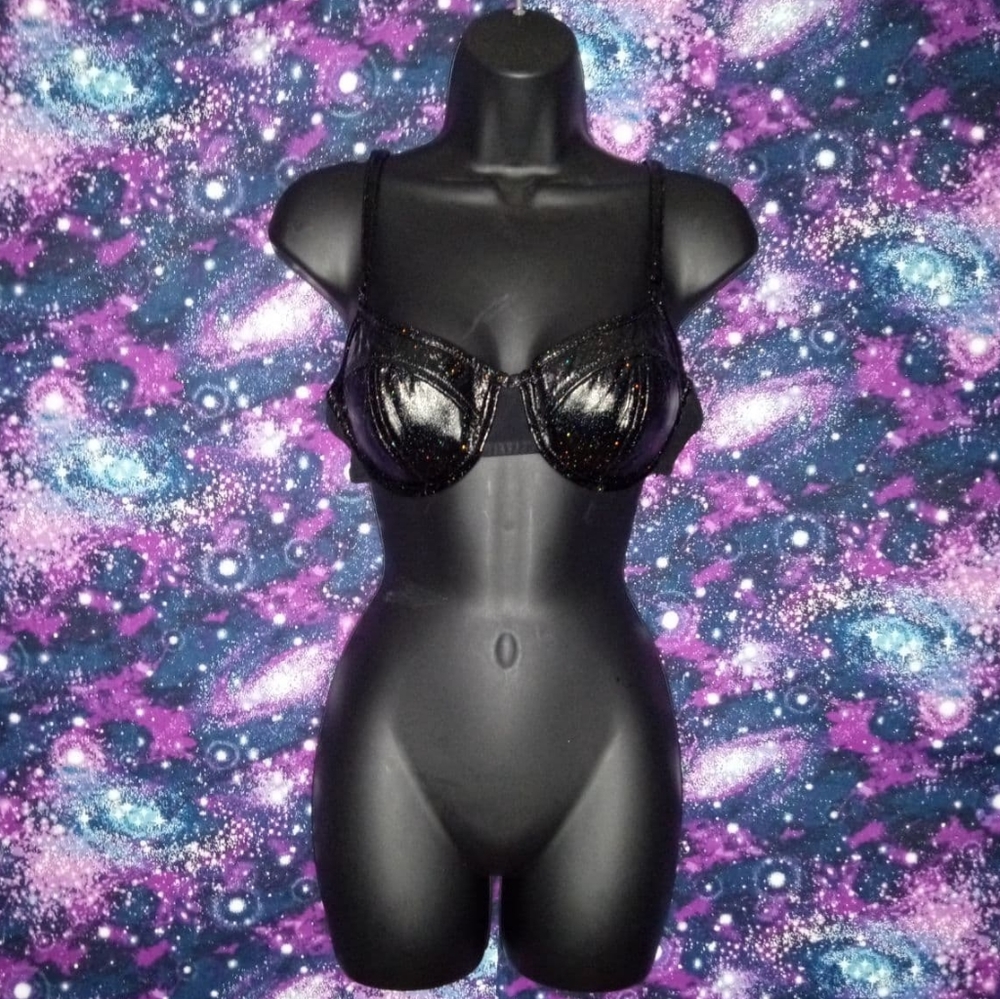 Lip Service Rainbow In The Dark Vinyl Glitter Bra